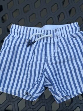 Target Blue and White Striped Drawstring Boys Shorts